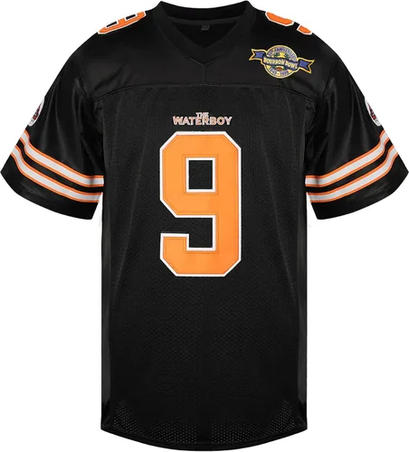 Miniatura 10 de Camiseta de fútbol The Waterboy #9 Bobby Boucher 50 aniversario Mud Dogs Bourbon Bowl Movie Football Jerseys para hombres