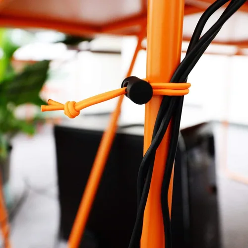 Miniatura 3 de Foto&Tech Abrazadera y organizador de cables elásticos extra gruesos multiusos, correa de cable ajustable con cierre de palanca, domador de enredos