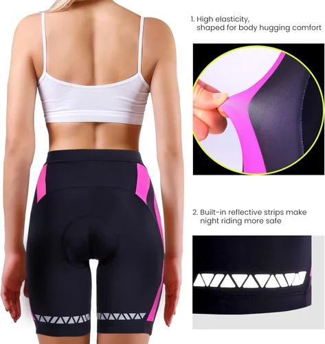 Miniatura 6 de Sportneer Women Padded Bike Shorts - Bicycle Cycling Shorts for Womens Biking 4D Gel Padding for Mountain Bike and Road Bike