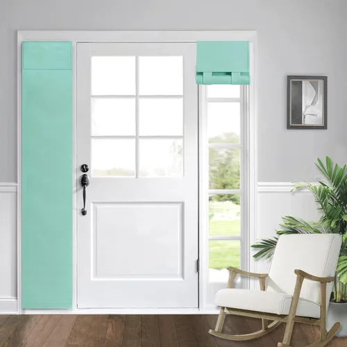 Miniatura 75 de WdFour Cortinas de puerta francesa con tacto sedoso, aislamiento térmico, reducción de ruido, cortinas opacas para puerta de vidrio y oficina