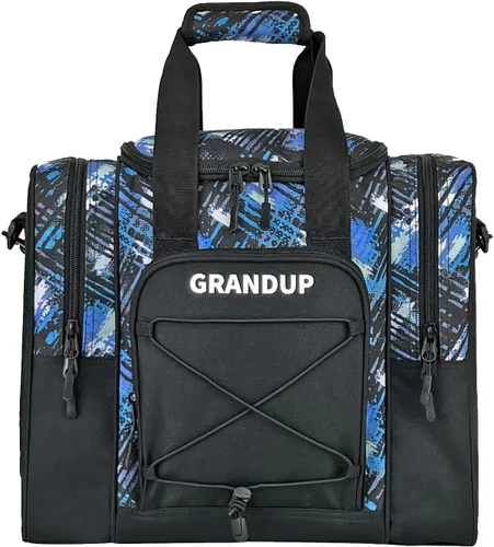 Miniatura 9 de GRANDUP - Bolsa para bola de bolos de una sola bola - Accesorios de bolos negros, bolsa tipo bandolera con soporte acolchado para bola - Se adapta a