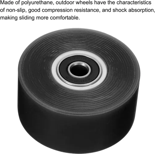 Miniatura 4 de PATIKIL Roller Skate Wheels with Bearings, Quad Skate Replacement for Double Row Skate Skateboard Indoor or Outdoor Negro