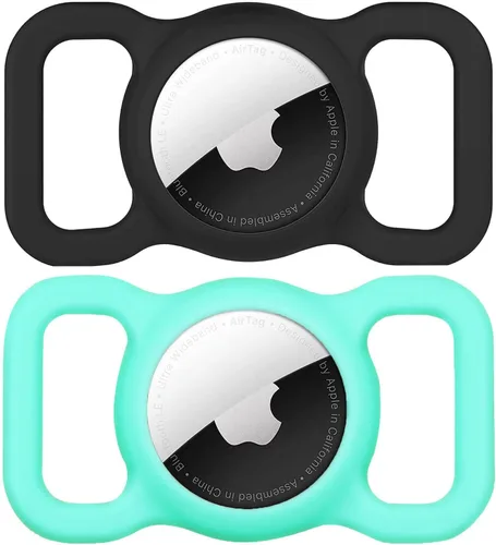 Miniatura 9 de Soporte para AirTag para collar de perro [2 unidades] Soporte impermeable de silicona elástica de alta resistencia para perros y gatos