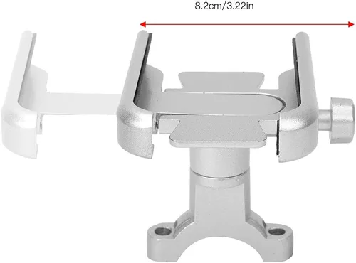 Miniatura 2 de Keenso Soporte para teléfono, Universal Motocicleta Ciclismo Teléfono Móvil Manillar Soporte Soporte de montaje Aleación de aluminio (Plata) Paseo