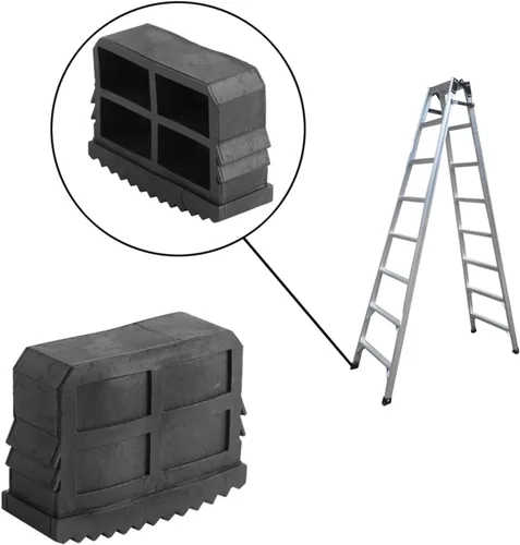 Miniatura 7 de TOPINCN Patas de escalera antideslizantes de goma de repuesto para escalones de escalón, alfombrilla de pie para pies, suela de seguridad