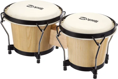 Miniatura 2 de Conjunto de Bongós RockJam de 7" y 8" con Bolsa Acolchada y Llave de Afinación Natural