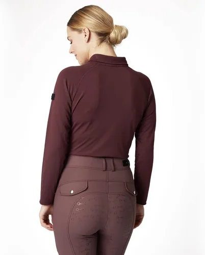 Miniatura 5 de HORZE Tiana Equestrian - Polo de entrenamiento de manga larga con malla para mujer
