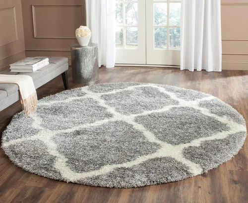 Miniatura 8 de SAFAVIEH Colección Montreal Shag SGM866C Trellis que no desprende pelusa para sala de estar, dormitorio, comedor y entrada, alfombra decorativa