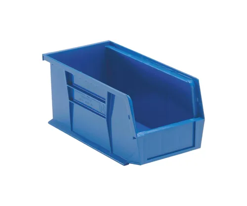 QUANTUM STORAGE SYSTEMS K-QUS230BL-8 - Paquete de 8 contenedores de plástico apilables y colgantes, 10 x 5 x 5 pulgadas, color azul