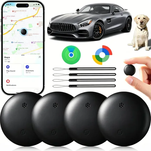 Rastreador GPS para vehículos sin suscripción, etiqueta de seguimiento de automóvil para Android e iOS, dispositivo rastreador Bluetooth compatible