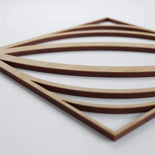 Miniatura 4 de 7 3/8"W X 7 3/8"H Extra Pequeña Otis Decorativos Paneles De Pared De Madera De Calado, Hickory