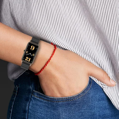 Miniatura 4 de FitTurn Correas compatibles con Huawei Watch Fit Mini Band Metal Acero inoxidable Pulseras de repuesto para HW Watch Fit Mini Smartwatch Accesorios