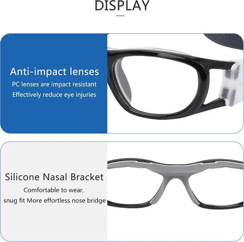 Miniatura 3 de SooGree Gafas deportivas para niños, baloncesto, regate, fútbol, fútbol, deportes, gafas protectoras de seguridad para los ojos