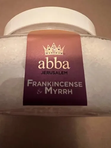 Miniatura 5 de Sales de baño de incienso y mirra – tarro de 8 onzas – ABBA Jerusalem : disfruta de las propiedades terapéuticas de la sal del mar muerto de Israel.