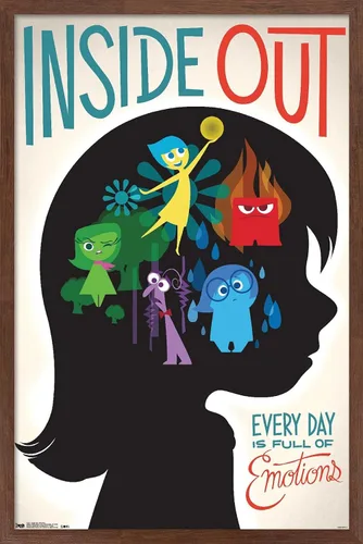 Miniatura 8 de Trends International Disney Pixar Inside Out - Póster de pared de emociones, 14.725 x 22.375 pulgadas, versión enmarcada de madera de granero