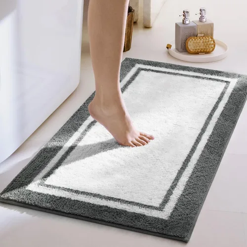 Miniatura 13 de GRANNY SAYS Alfombras de baño antideslizantes, lavables, extra suaves y absorbentes de agua para baño, alfombra de baño peluda de felpa, alfombra