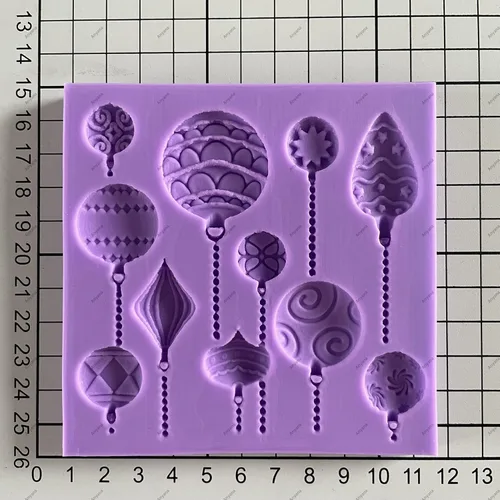 Miniatura 2 de Moldes para hornear adornos de Navidad, moldes de silicona para fondant, herramientas de decoración de pasteles festivos, pasta de goma, decoración