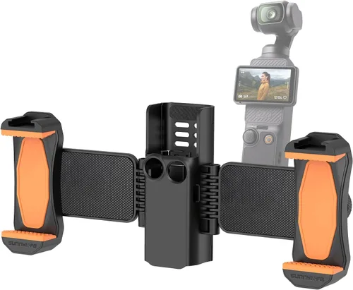 Pocket3/4 Soporte de extensión de teléfono dual para DJI Osmo Pocket 3/4 Accesorios de manija de cámara Adaptador de zapata fría Montaje de