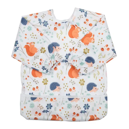 Miniatura 16 de Babero de bebé manga camisa con bolsillo 1-3 años pintura para niñas (Flamingo Cactus)