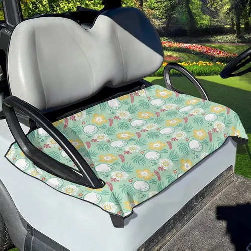 Miniatura 13 de Suobstales Fundas de Asiento para Carrito de Golf/Toalla de Asiento, Almohadillas de Asiento Transpirables para Carrito de Golf, Manta para Club