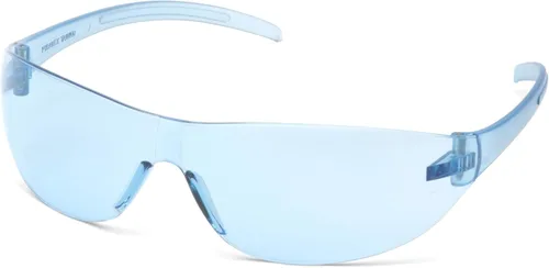 Pyramex Alair - Lentes de seguridad para interiores y exteriores, marco de espejo para interiores y exteriores, ANSI Z87+ Marco y lentes azul