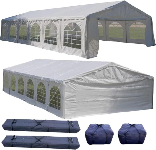 Miniatura 9 de DELTA carpa para fiestas de 20 x 16 pies, económica, de polietileno, toldos para bodas, carpas galvanizadas, toldos grandes para eventos al aire
