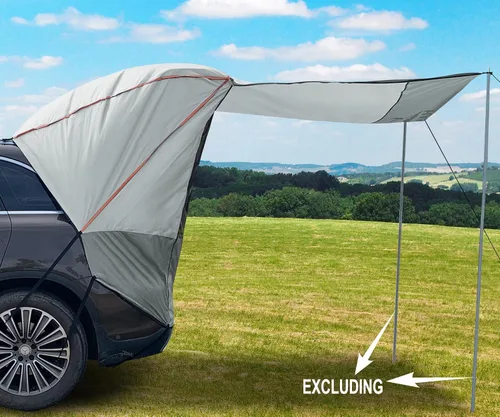 Miniatura 8 de Hasika Toldo para tienda de campaña, toldo para camping, viajes por carretera, parque, impermeable, 118.110 in, UPF 50+, color gris (grande)