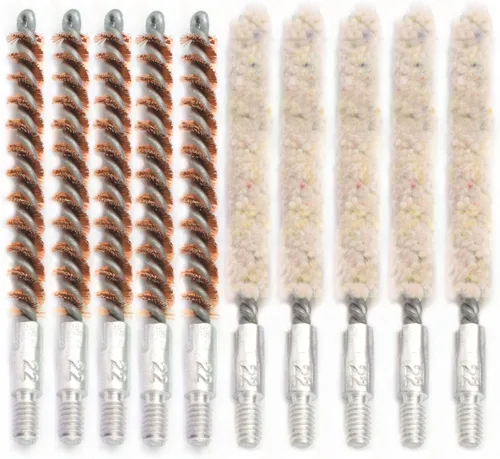 Miniatura 17 de Kit de 10 Cepillos/Hisopos para Ánima, Cepillos de Limpieza para Ánima de Escopeta/Pistola (.25 Cal)