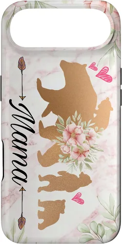 Miniatura 26 de iPhone 15 Plus Mama Bear & Cubs Design Phone Grip para mamá - Funda para 3 niños