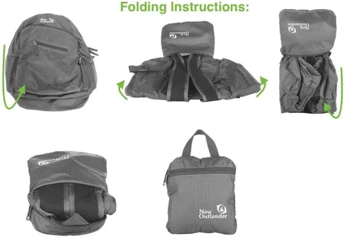 Miniatura 5 de Outlander Mochila Condensable Práctica Ligera para Viajes y Senderismo Daypack - Azul Oscuro - L