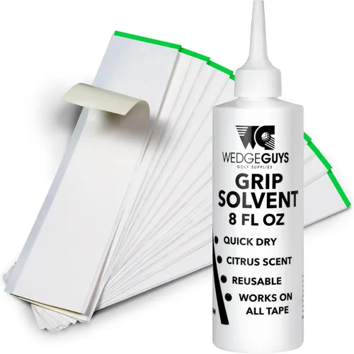 Miniatura 10 de Wedge Guys Cintas de agarre profesional para golf de 2 x 10 pulgadas, adhesivo de doble cara activado por solvente para reemplazar el agarre