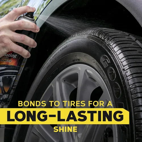 Miniatura 5 de Meguiar's Hot Shine - Revestimiento de neumáticos de alto brillo, paquete de 6 (6 x 15 onzas = 90 onzas en total) en aerosol para neumáticos