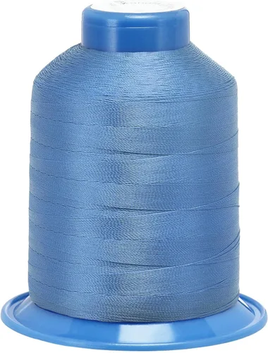 uxcell Hilo de coser de poliéster extrafuerte de 1312 yardas, hilo de tapicería de 210D/0.013 in para costuras manuales y a máquina (azul)