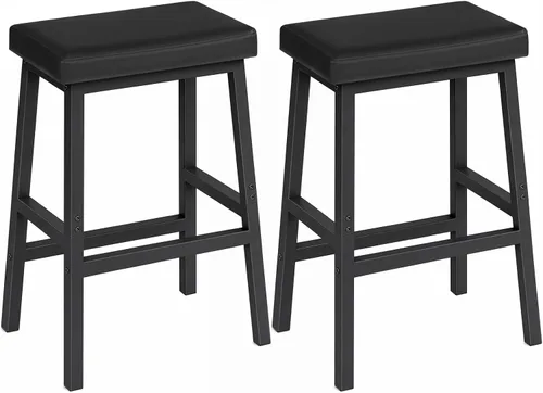 HOOBRO Taburetes de bar, juego de 2 sillas de bar, taburetes de bar de altura de mostrador, taburetes de bar de 24 pulgadas para encimera de cocina,