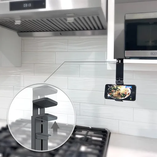 Miniatura 5 de Accesorios de viaje, bandeja universal para el respaldo del asiento, soporte de clip para teléfono, tamaño de bolsillo ajustable, soporte