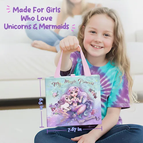 Miniatura 7 de Kit para hacer pulseras con abalorios y juguete de unicornio/sirena para niñas: ideal para manualidades para niñas de 8 a 12 años que inspiran