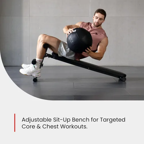 Miniatura 2 de Finer Form Gym-Quality Adjustable Sit Up Ab Bench & Decline Weight Bench for Home Gym Strength Training.