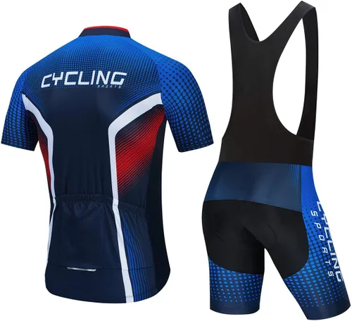 Miniatura 2 de PSPORT Hombres Ciclismo Jersey Pantalones Cortos Conjuntos de Ropa de Bicicleta Traje de Manga Corta Bicicleta de Carretera Ropa de Ciclismo Negro