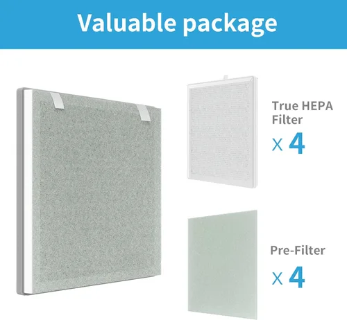 Miniatura 3 de Filtro de repuesto Vital 100 compatible con purificadores de aire LEVOIT Vital 100 y VAVA VA-EE004, número de pieza Vital 100-RF, cuatro (4) filtros