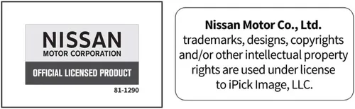 Miniatura 5 de iPick Image Llavero con correa de cuero PU con placa de metal negro Gunmetal para Nissan NISMO, con licencia oficial, Negro