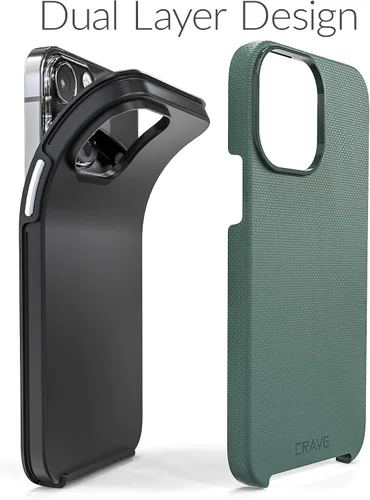 Miniatura 4 de Crave Dual Guard Para iPhone 13 Pro Max, Funda De Doble Capa De Protección A Prueba De Golpes Para Apple iPhone 13 Pro Max (6.7") - Verde Bosque