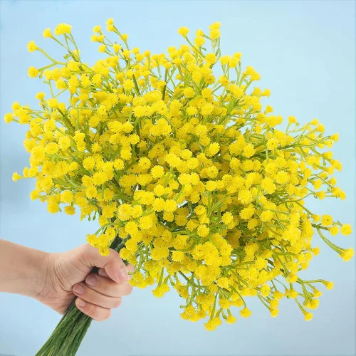 Miniatura 14 de N&T NIETING - Ramo de 10 flores artificiales de aliento de bebé, gypsophila falsa, toque real, arreglo de flores artificiales para bodas, fiestas