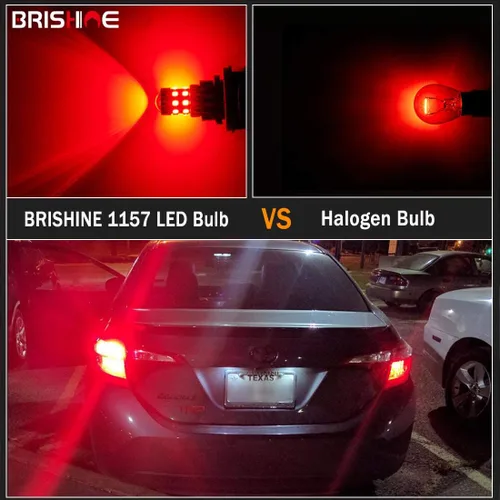 Miniatura 4 de Bombillas LED BAY15D superbrillantes 1157 2057 2357 7528 BAY15D rojo brillante 9-30V sin polaridad 24-SMD chipsets LED con proyector para luces