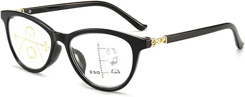 Lentes de lectura con zoom inteligente, antirreflejos, anteojos, revestimiento antirreflectante AR, lectores de calidad (color negro, tamaño: 1.0)