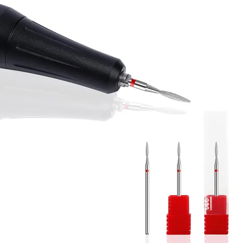 Miniatura 6 de Broca de uñas de carburo de diamante cono broca de limpieza de cutículas Herramienta de archivo de manicura de repuesto para arte de uñas eléctrico