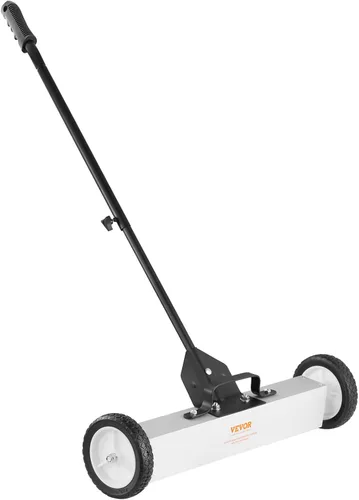 Miniatura 9 de VEVOR Barredora Magnética Rodante con Ruedas, 50 Libras 24 Pulgadas Barredora de Césped con Imán Grande con Mango Telescópico, Barredora Magnética