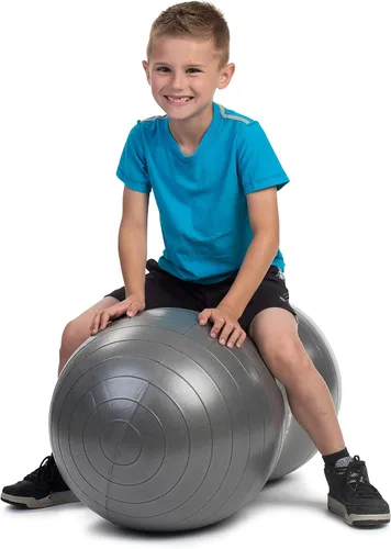 Bintiva Kids Therapy Pelota de Cacahuete - Equipo de Sala Sensorial - Asiento Oscilante para Embarazo - Terapia Física, Yoga, Ejercicio gris