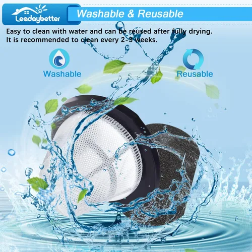 Miniatura 7 de Leadaybetter Filtro de repuesto 38B1 para aspiradora Bissell 3 en 1 38B1 38B1L 1059, comparable con la parte # 2037423 y 2037424