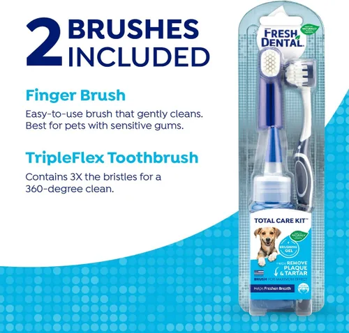 Miniatura 2 de Naturel Promise Kit de cepillo dental fresco y pasta de dientes para perros, kit de limpieza de dientes para eliminación de placa y sarro, contiene
