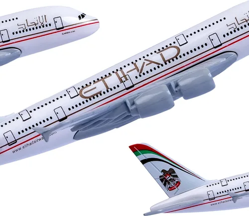 Miniatura 4 de Etihad Airbus 380 - Avión de metal a escala 1:400 para regalo y colección